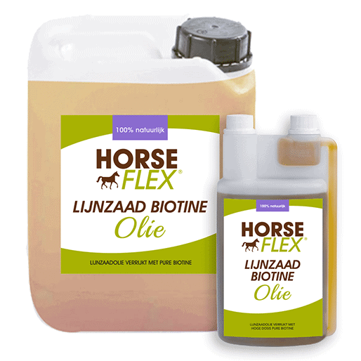 Lijnzaadolie met Biotine voor paarden