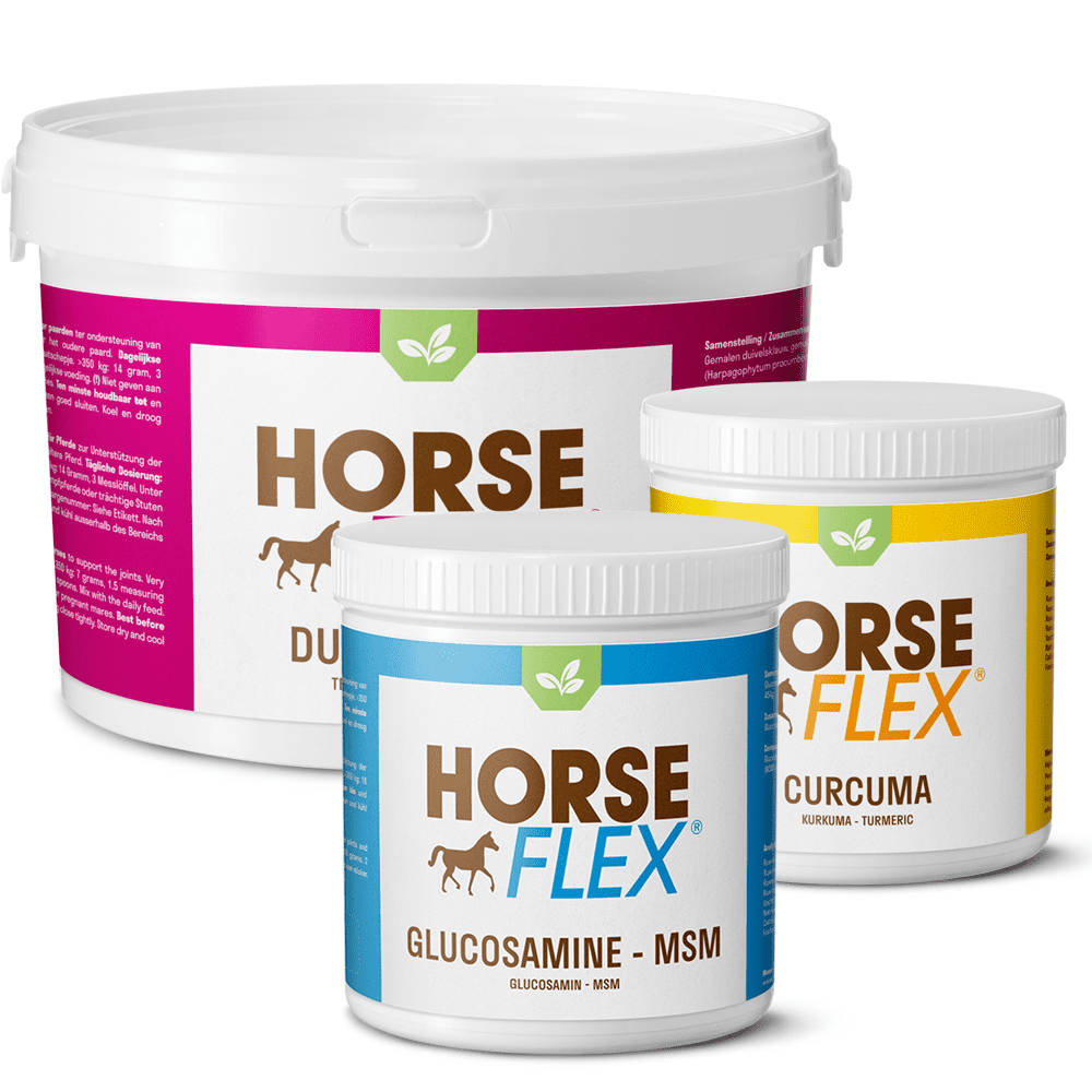 Uitroepteken kas Compliment Glucosamine-MSM + Duivelsklauw + Curcuma - Horseflex