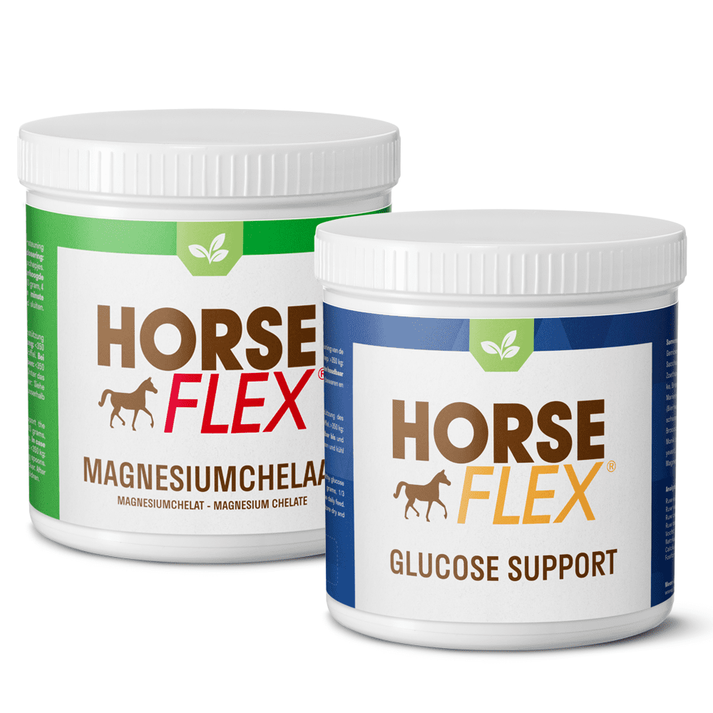 Magnesiumchelaat + Glucose Support combi deal voor paarden